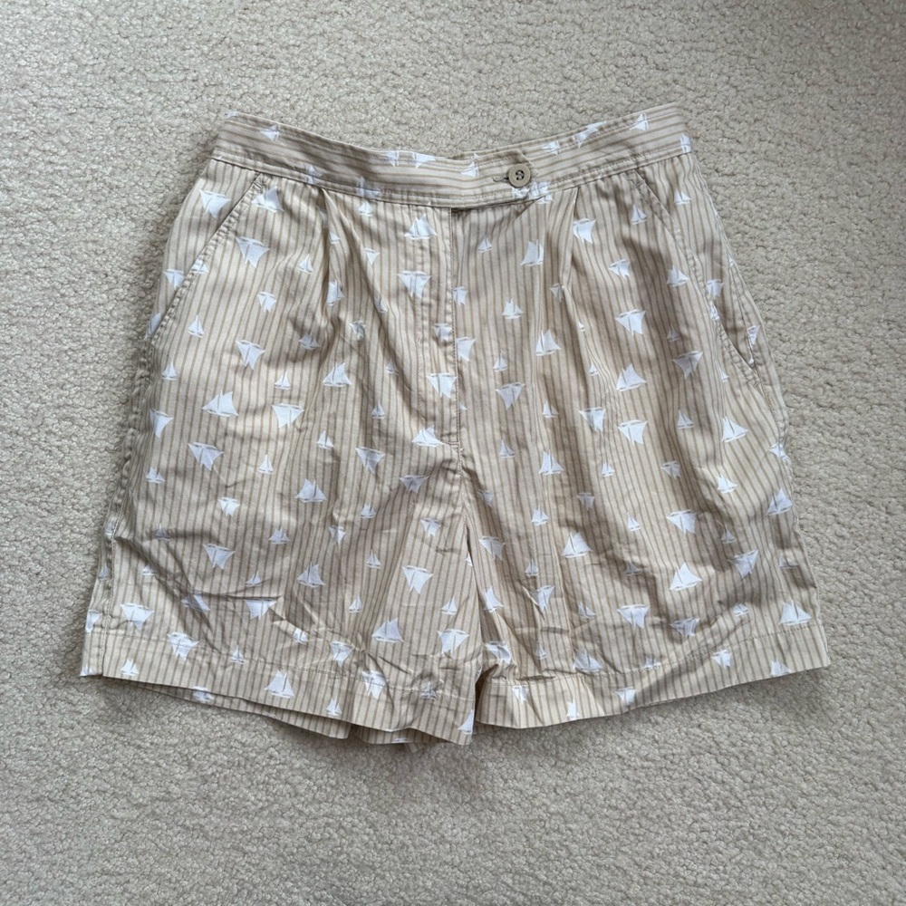 Vintage Liz Claiborne sailboat striped shorts